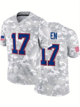 1pc Men's #17 Camo V-Neck Sport Jersey - Breathable Polyester Loose Fit Athletic T-Shirt for Training, Competition, Casual Outings & Holiday Celebrations (Grey)