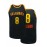 Mens #8 Black Basketball Sports Jersey, Breathable Sleeveless Pattern Embroidery Sweatshirt Training Competition Sports Uniforms Suitable For Summer