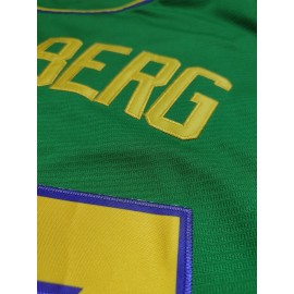 Classic Letter & Number 33 Embroidered Design, Men'S Breathable Baseball Jersey, Short Sleeve Shirt For Training And Competition