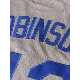 #42 Brooklyn Embroidered Grey Baseball Jersey