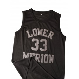 Stitched #33 Black Basketball Jersey