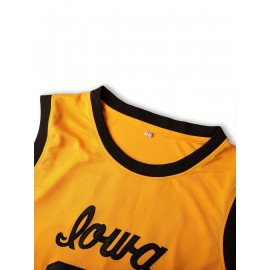 Stitched 22 Yellow Basketball Sports Jersey, Sleeveless Basketball Jersey