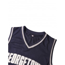 Polyester Georgetown 3 Embroidered Basketball Jersey For Men Slight Stretch Fabric Versatile For Basketball Jersey