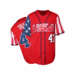 Men'S #47 USA Embroidered Baseball Jersey