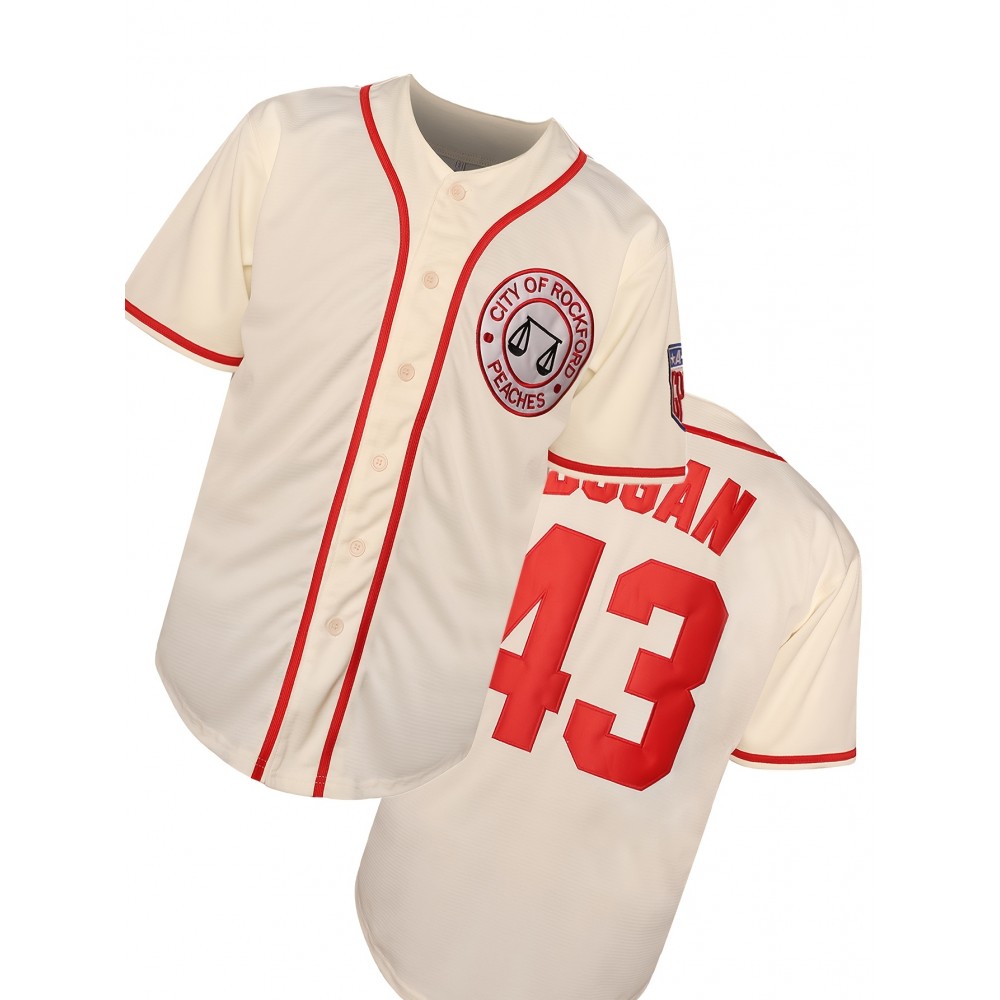 Men's #43 Retro Baseball Jersey - Beige V-Neck Button-Up Shirt with Print Logo, 100% Polyester Loose Fit for Sports, Casual & Parties, Machine Washable, Sports Casual Wear | Vneck Jersey | Comfortable Fit Men's #43 Retro Baseball Jersey - Beige V-Neck Button-Up Shirt with Print Logo, 100% Polyester Loose Fit for Sports, Casual & Parties, Machine Washable, Sports Casual Wear | Vneck Jersey | Comfortable Fit