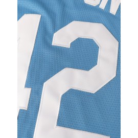 Men'S Light Blue #42 Embroidered Baseball Jersey