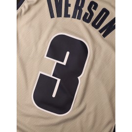 Number 3 Polyester V-Neck Men'S Basketball Jersey