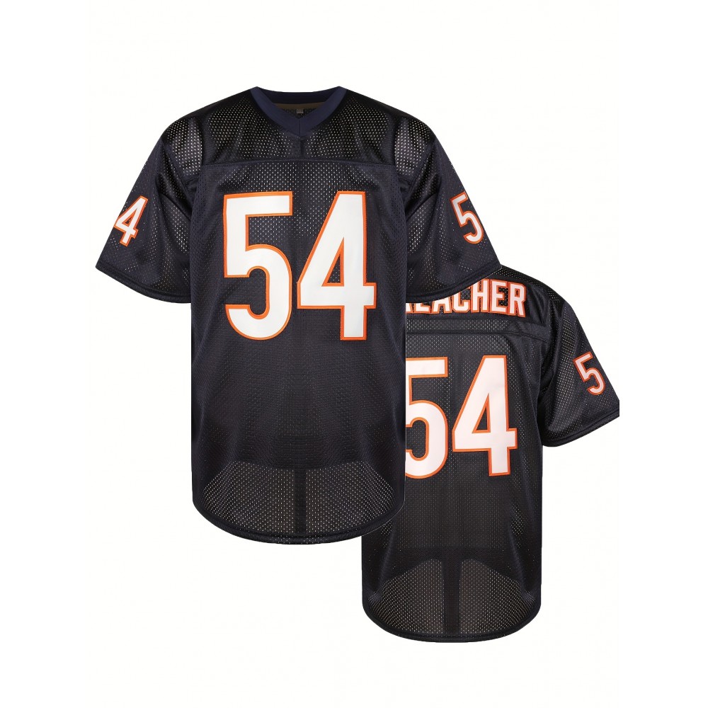 Men'S #54 Embroidered Navy Blue Football Jersey Men'S #54 Embroidered Navy Blue Football Jersey
