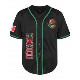 Men'S Mexico Embroidered Baseball Jersey