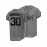 Men's Grey #30 Baseball Jersey - Breathable Button-Up V-Neck Shirt with 