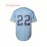 Men's Light Blue #22 Baseball Jersey - Embroidered 