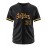 Men's Black #24 Baseball Jersey - Breathable Button-Up V-Neck Loose Fit with Classic Letter Embroidery, All-Season Training & Game Shirt for Men & Youths, Machine Washable Sportswear, Casual Streetwear | Sporty Look | Comfortable Fit