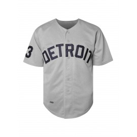 Men'S Classic #23 Detroit Embroidered Baseball Jersey