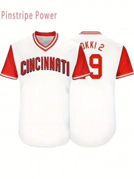 Men'S # 19 White Pullover Baseball Jersey With Polyester Fiber V-neck, Perfect For Sports Training And Casual Wear S-3XL