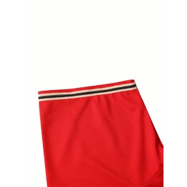 Cleveland #38 Embroidered Baseball Jersey - Red V-Neck Button-Up Shirt, Polyester, Sizes S-3XL, Loose Fit for Sports, Casual & Outdoor Activities