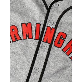 Men'S Baseball Jersey, Sports Training Jersey, Gray Breathable And Comfortable Shirt S-3XL