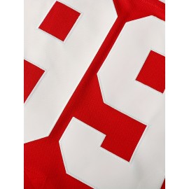 Men'S Breathable Ice Hockey Jersey, Classic Letter & Number 99 Embroidery Sports Uniform For Training & Competition