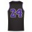 Men'S Stylish Comfy Basketball Top, Classic Letter & Number 24 Embroidered Sleeveless Breathable Tank Top