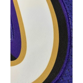 Men's Purple #22 Breathable American Rugby Shirt - Embroidered V-Neck Short Sleeve Training Top, Loose Fit All-Season Sportswear for Outdoor Activities, Casual Wear & Team Sports, Embroidered Detailing