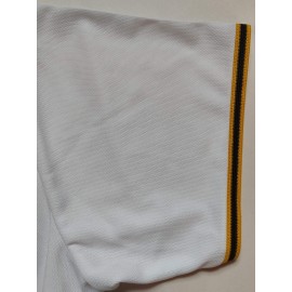 Men'S Pittsburgh #30 White Polyester Baseball Jersey - Sports V-Neck with Embroidered Letters & Numbers, Short Sleeve, Slight Stretch, Four Seasons Wear for Casual or Sports Occasions, Loose Fit Knit Fabric Tops