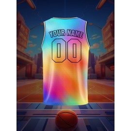 Customizable Kids Basketball Vest, Polyester 100% Knit Fabric, Breathable & Washable, Loose Fit Sports Vest for Boys & Girls, Ideal for Training, Parties, Outdoor Activities - Spring/Summer/Fall