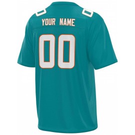 Custom Plus-Size Women's Football Jersey - Personalized Team Name & Number, Vibrant Teal V-Neck Summer Sportswear, Breathable Athletic Top for Sports Meetings, Travel Photo Shoots