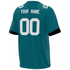Custom Plus-Size Women's Football Jersey - Personalized Team Name & Number, Vibrant Teal V-Neck Summer Sportswear, Breathable Athletic Top for Sports Meetings, Travel Photo Shoots