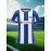 Customizable Women'S Soccer Jersey - Personalized Team & Number, Breathable Quick-Dry Athletic Shirt for Training, Fitness, and Casual Wear, Blue & White Striped Design with YASUDA Logo, Soccer Accessories, PLUS SIZE