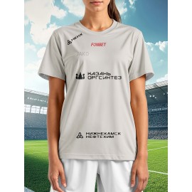 Customized large-sized football jerseys for women, personalized names and numbers, comfortable fit, soft fabric for outdoor sports