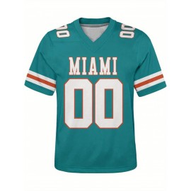 Customizable Plus Size Football Shirt for Women - Personalized Name & Number, V-Neck Short Sleeve, Breathable Summer Sports Jersey, Los Angeles City Team Gift, Football Jersey, Casual Wear, Sporty Design, Comfortable Fit, PLUS SIZE