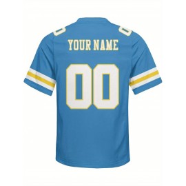Customizable Plus Size Football Shirt for Women - Personalized Name & Number, V-Neck Short Sleeve, Breathable Summer Sports Jersey, Los Angeles City Team Gift, Football Jersey, Casual Wear, Sporty Design, Comfortable Fit, PLUS SIZE