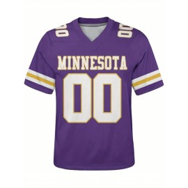 Customizable Plus Size Football Shirt for Women - Personalized Name & Number, V-Neck Short Sleeve, Breathable Summer Sports Jersey, Los Angeles City Team Gift, Football Jersey, Casual Wear, Sporty Design, Comfortable Fit, PLUS SIZE