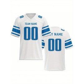 Women's Custom Football Jersey - Personalized Soccer-like sportswear, V-Neck Non-Stretch Tee, Team & Number Customization, Dark Green & Black Color Block for Football, Soccer, Casual Sports - Plus-Size Athletic Shirt, Comfortable Fit