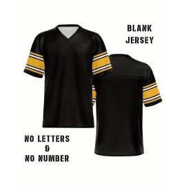 Women's Custom Football Jersey - Personalized Soccer-like sportswear, V-Neck Non-Stretch Tee, Team & Number Customization, Dark Green & Black Color Block for Football, Soccer, Casual Sports - Plus-Size Athletic Shirt, Comfortable Fit