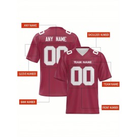 Women's Custom Football Jersey - Personalized Soccer-like sportswear, V-Neck Non-Stretch Tee, Team & Number Customization, Dark Green & Black Color Block for Football, Soccer, Casual Sports - Plus-Size Athletic Shirt, Comfortable Fit