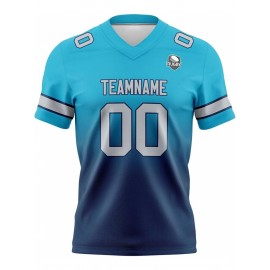 Custom Team Football jersey, Personalized Name& Number, Button-Up V-Neck Shirt, Soft Polyester for Training, Matches, and Team Activities