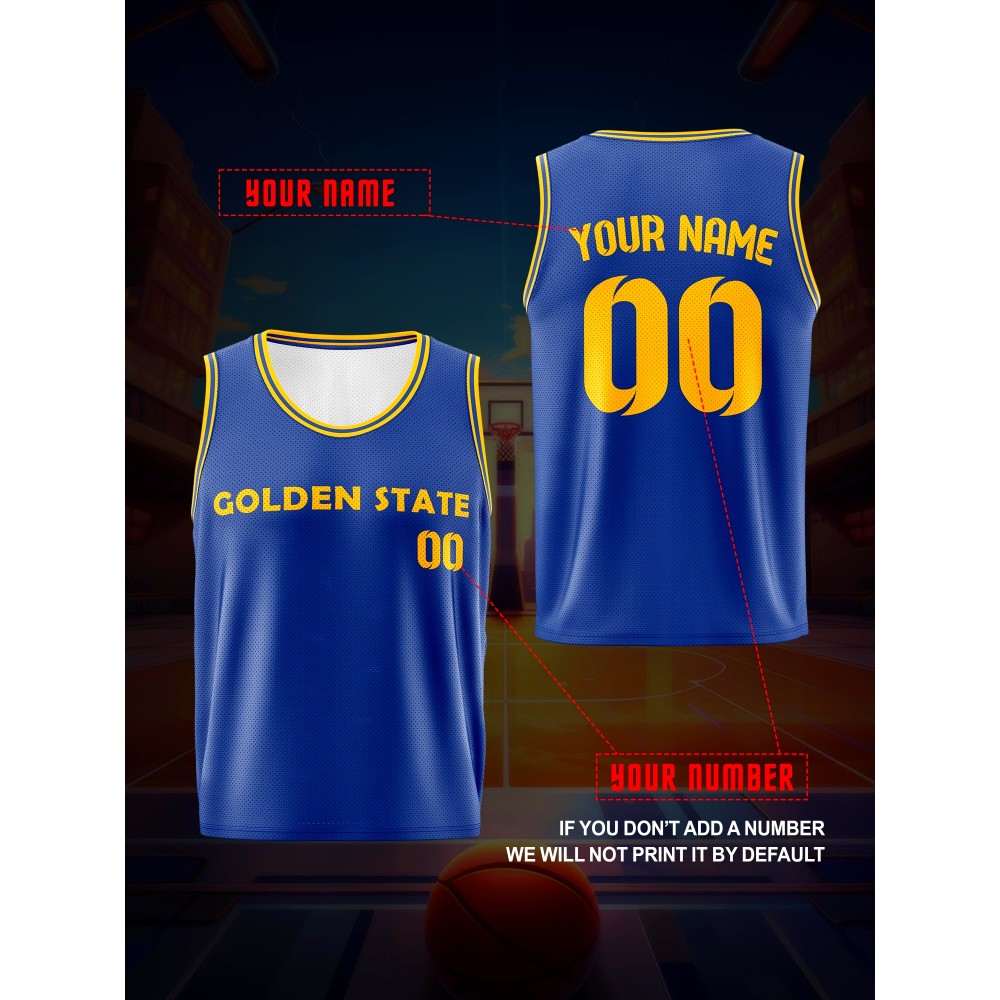 [Custom Basketball Jersey] Customizable Breathable Youngsters' Basketball Jersey with Name & Number | Comfort Fit for Training & Games, Perfect for Outdoor Sports & Casual Wear