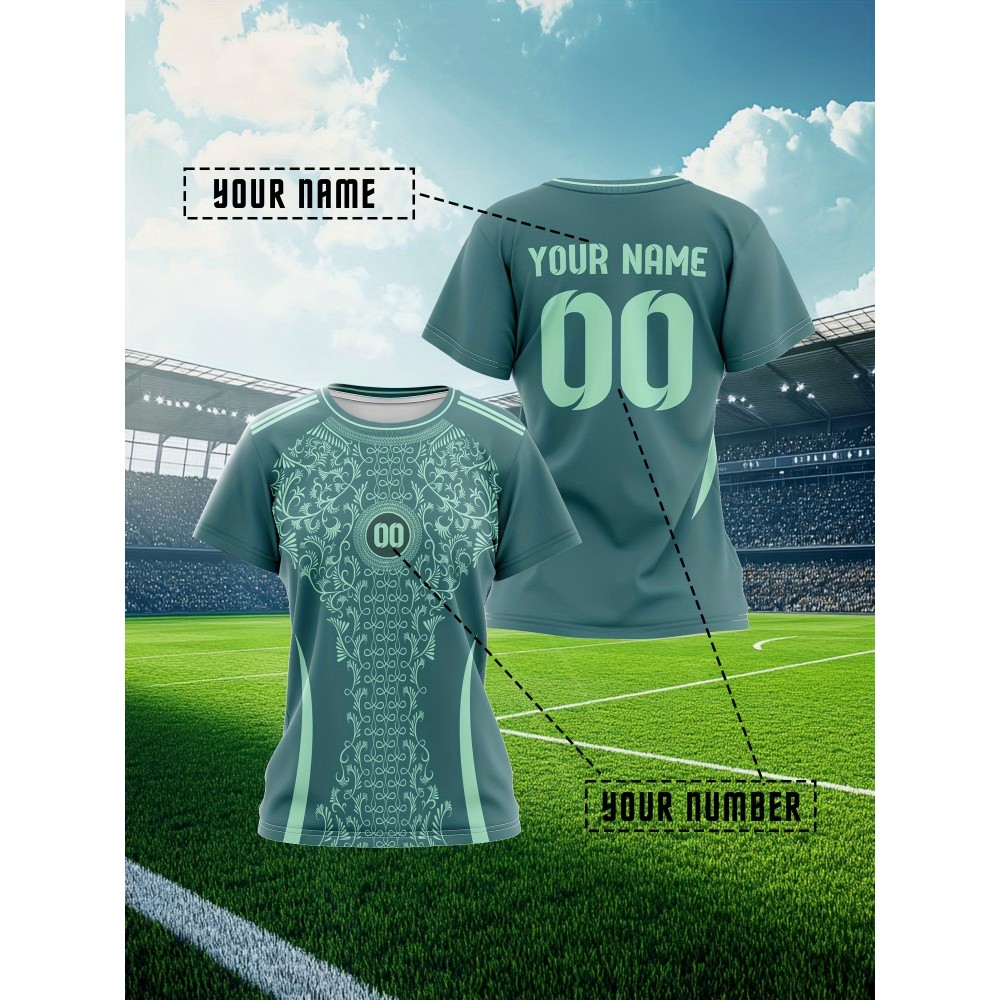 Personalized Women'S Plus Size Soccer Jersey - Custom Name & Number, Black with White Floral Design, Breathable Summer Sports T-Shirt for Casual or Team Wear, Soccer Shirts, Team Uniform, Detailed Print, Quality Print Shirt Personalized Women'S Plus Size Soccer Jersey - Custom Name & Number, Black with White Floral Design, Breathable Summer Sports T-Shirt for Casual or Team Wear, Soccer Shirts, Team Uniform, Detailed Print, Quality Print Shirt